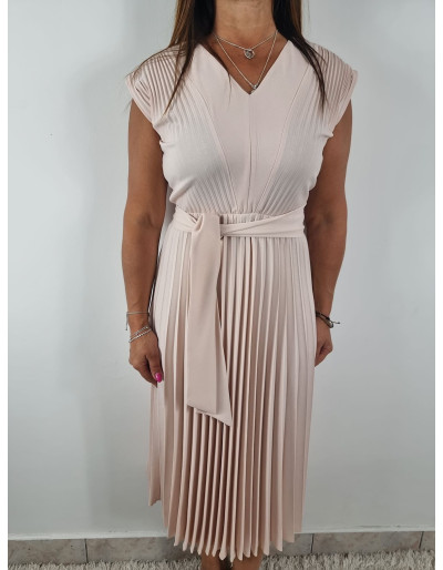 Sukienka BEŻ plisa 7\8