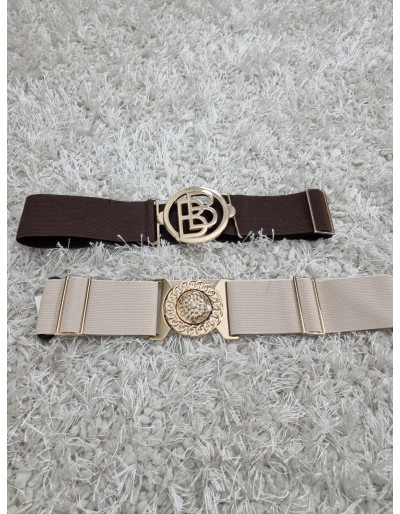 BEŻOWY PASEK elastyczny 6 CM