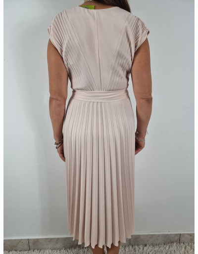 Sukienka BEŻ plisa 7\8