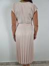 Sukienka BEŻ plisa 7\8