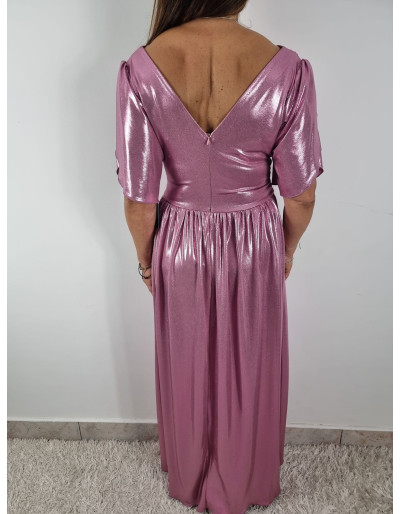 Sukienka RÓŻOWA długa błysk