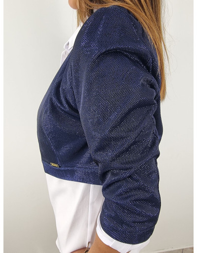 GRANATOWE bolerko błysk