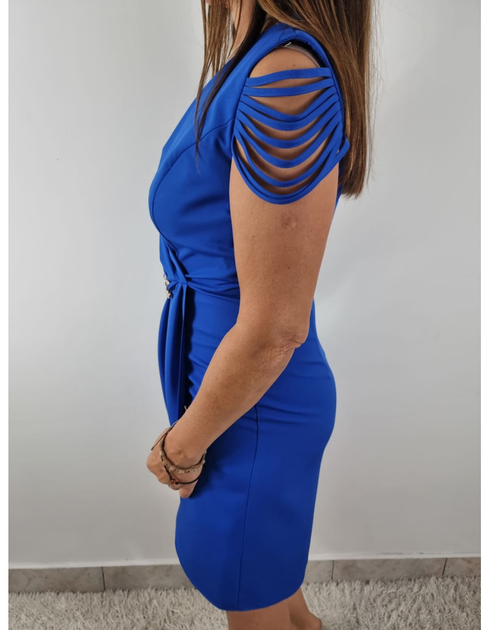 Sukienka Kobalt Sznurki