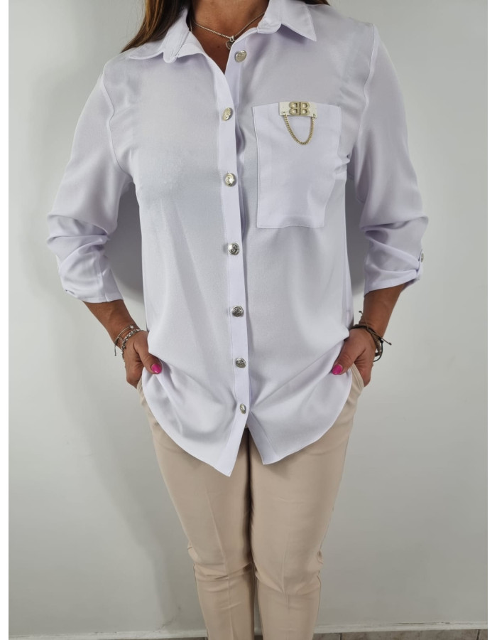 Bluzka - KOSZULA biała